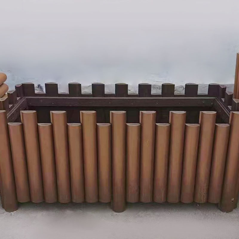 Anti-corrosion wood flower box guardrail