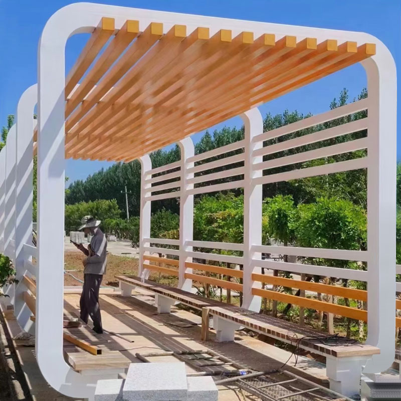Hindi kinakalawang na asero art pergola